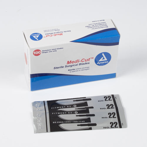 Scalpel Blades #22 St/Steel Box/100  Dynarex - Precision Lab Works