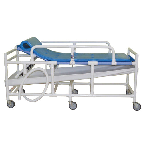 Shower Stretcher (Gurney) PVC 3-Position Elev. Headrest - Precision Lab Works
