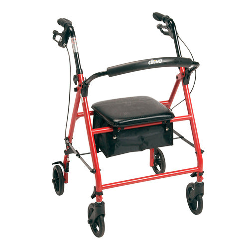 Rollator Steel Red  w/6  Whls Knocked-Down - Precision Lab Works