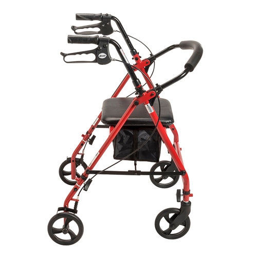 Rollator Steel Red  w/6  Whls Knocked-Down - Precision Lab Works