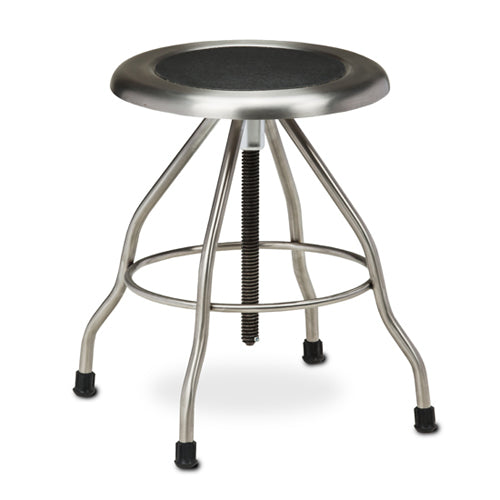 Stainless Steel Stool w/Rubber Feet  15  Diameter Seat - Precision Lab Works