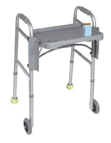 Walker Folding Flip Tray for Standard Walkers – Sturdy, Spill‑Resistant, 16"x12"