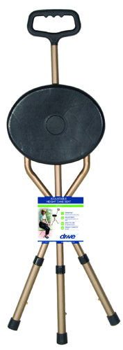 Cane Seat Adjustable w/Nylon Handle  Bronze Folding - Precision Lab Works