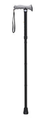 Folding Cane Alum w/Gel Grip Black - Precision Lab Works