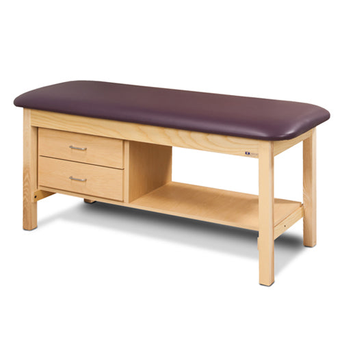 Flat Top Classic Series Treatment Table Shelf &Drawers - Precision Lab Works