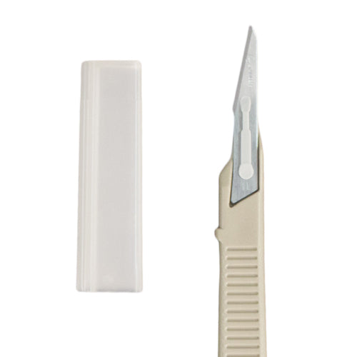 Scalpel #11 Disposable Generic  10/bx  w/Safety Guard - Precision Lab Works