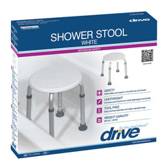Bath Stool  - Round  White by Drive - Precision Lab Works