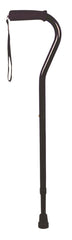 Deluxe Adjustable Cane Offset W/Wrist Strap-Black - Precision Lab Works