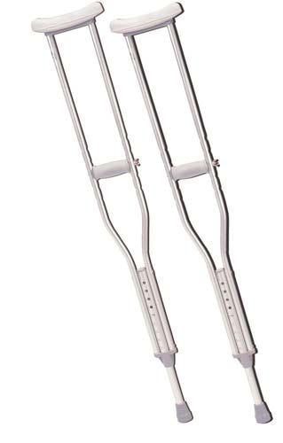 Push Button Alum Adj Crutch-pr Youth Patient Height 4'6-5'2 - Precision Lab Works