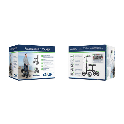 Economy Folding Knee Walker Retail Pack - Precision Lab Works