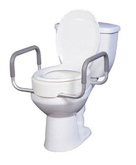Elevated Toilet Seat w/RemArms For Regular Toilet Seat T/F KD - Precision Lab Works