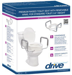 Elevated Toilet Seat w/RemArms For Regular Toilet Seat T/F KD - Precision Lab Works