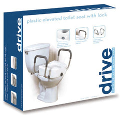 Raised Toilet Seat With Lock & Alum Det Arms Elongated - Precision Lab Works
