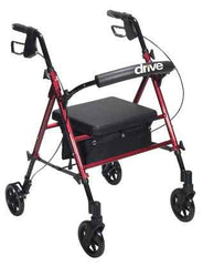 Rollator Aluminum w/Adj. Seat Height  Red