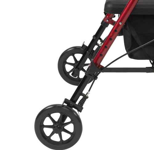 Rollator Aluminum w/Adj. Seat Height  Red