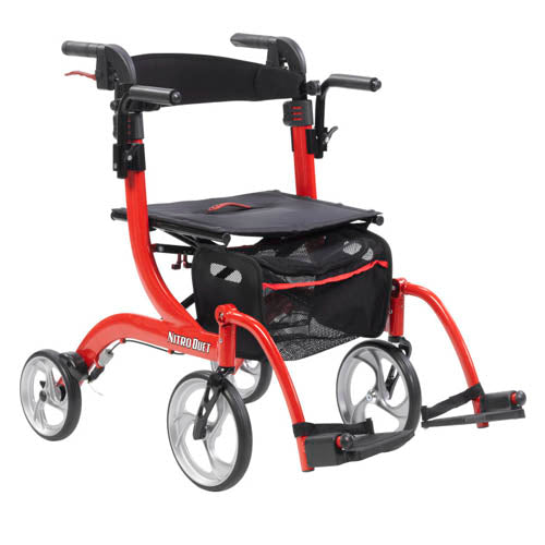 Nitro Duet Rollator  Red - Precision Lab Works