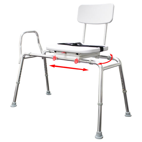 Swivel Sliding Transfer Bench Extra Long - Precision Lab Works