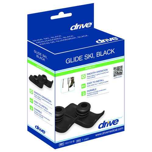 Walker Glide Ski (Pair ) Black