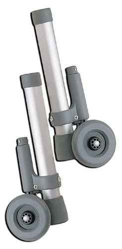 Walker Glide Brakes w/ 3" Wheels – Fits 1" Tubing, 300 lb Capacity (Pair)
