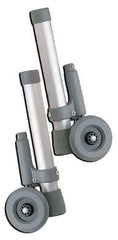 Walker Glide Brakes w/ 3" Wheels – Fits 1" Tubing, 300 lb Capacity (Pair)