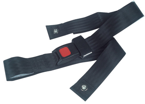 Velcro Type Closure Seat Belt 48   Black - Precision Lab Works