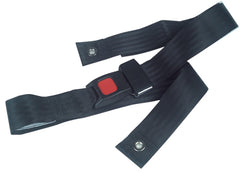 Velcro Type Closure Seat Belt 48   Black - Precision Lab Works
