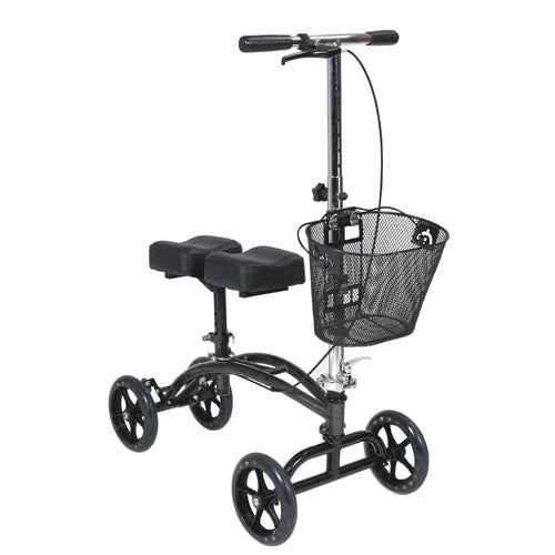 796 Steerable Knee Walker Adjustable Height w/ Basket 350 lb Indoor/Outdoor