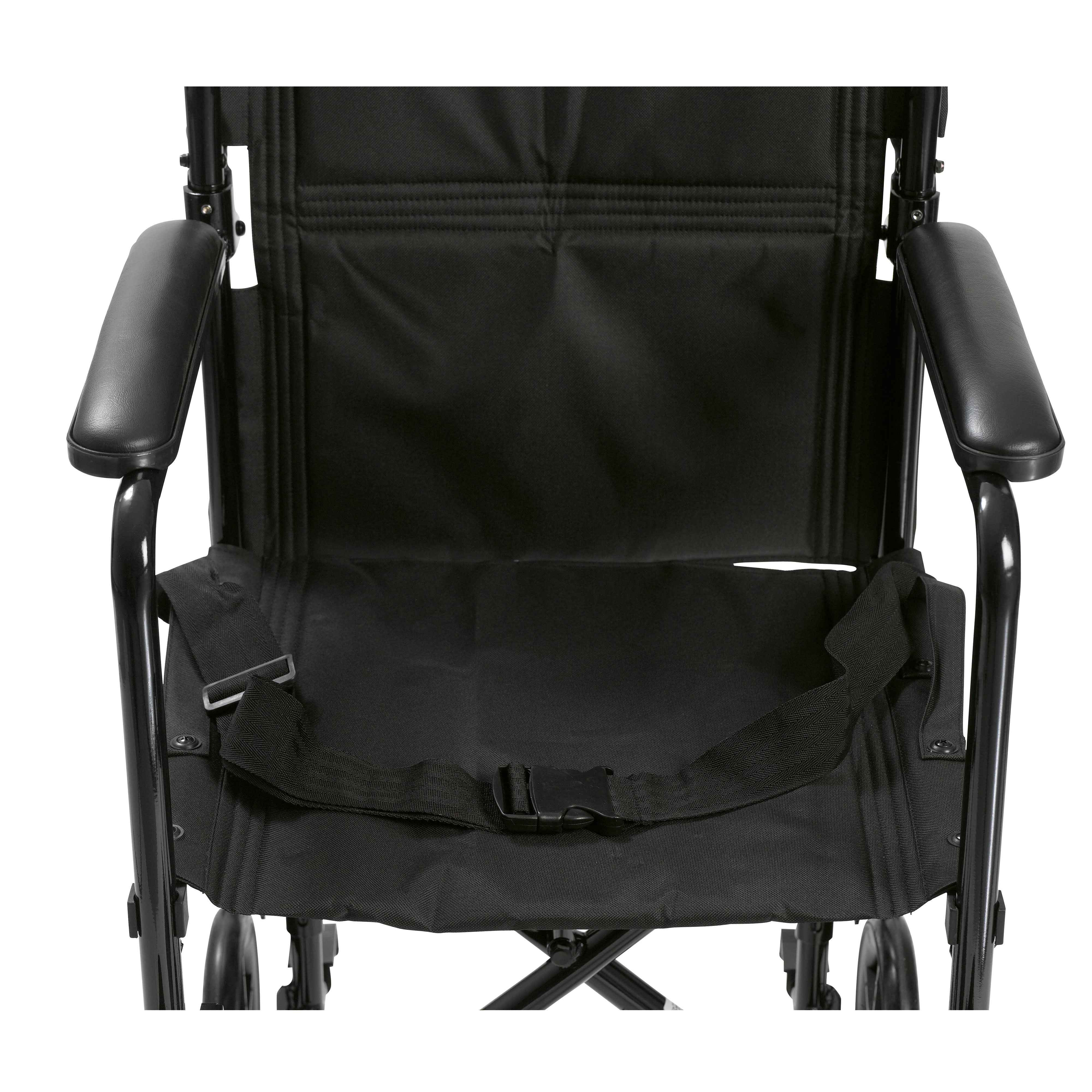 Drive Wheelchair Transport Chair Lightweight Aluminum 19"-Black
