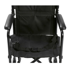 Drive Wheelchair Transport Chair Lightweight Aluminum 19"-Black