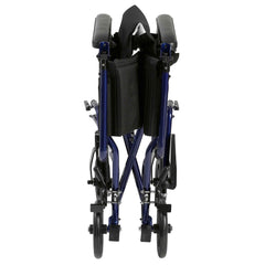 Drive Wheelchair Transport Chair Lightweight Aluminum 19"-Blue