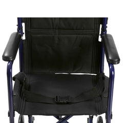 Drive Wheelchair Transport Chair Lightweight Aluminum 19"-Blue