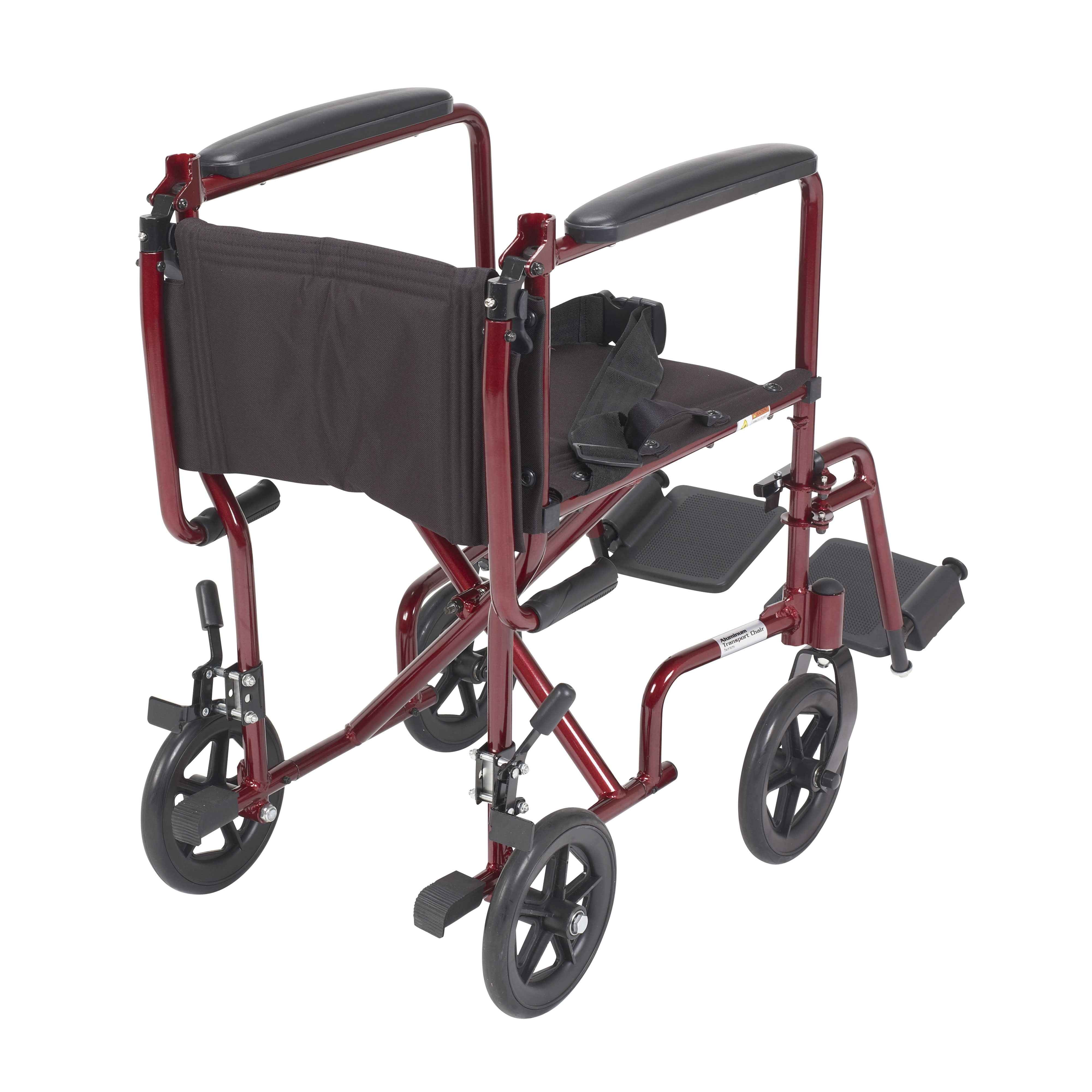 Wheelchair Transport Lightweight Red 19"