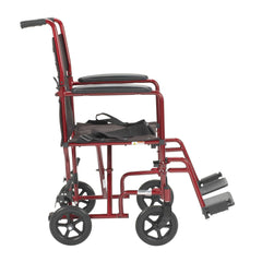 Wheelchair Transport Lightweight Red 19"