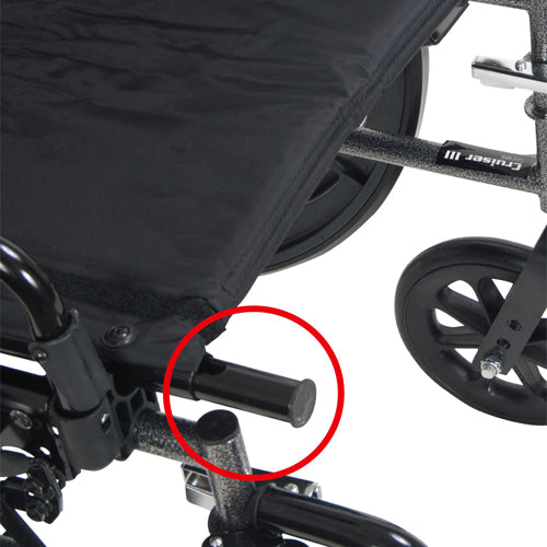 K3 Wheelchair Ltwt 20  wDDA & S/A Footrests  Cruiser III - Precision Lab Works