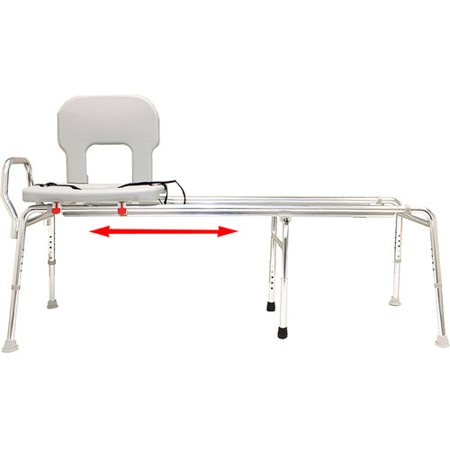 Toilet-to-Tub Sliding Transfer Bench  XX Long - Precision Lab Works