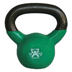 Kettlebell Vinyl Coated Weight Green 10lb  9"  Diameter