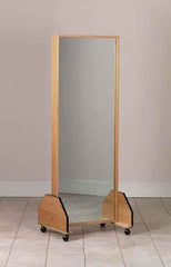 Portable Adult Single Mirror with Casters 27  W x 72  H