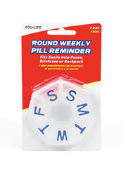 Round Weekly Pill Box Clear - Precision Lab Works