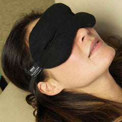 IMAK Eye Pillow Pain Relief Mask – Black, ergoBeads, Freezable, Universal Size