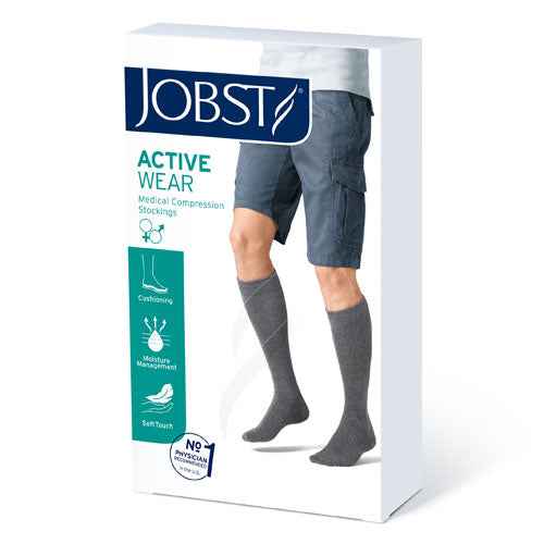 Jobst Activewear 30-40 Knee-Hi Socks Black Large Full Calf