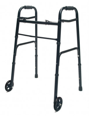 Walker  Adult w/5  Wheels Folding  Black  Case of 2 - Precision Lab Works