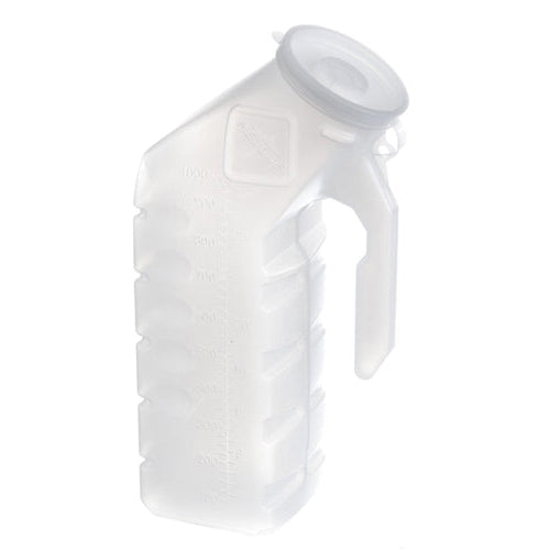 Urinal Male w/Cover Disposable Translucent - Precision Lab Works