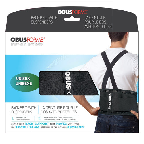 Back Belt-Unisex  Medium/Large Black  Obusforme - Precision Lab Works
