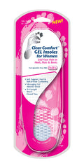 Clear Comfort Gel Insoles for Women (Fits Sizes 6-10) Pair - Precision Lab Works