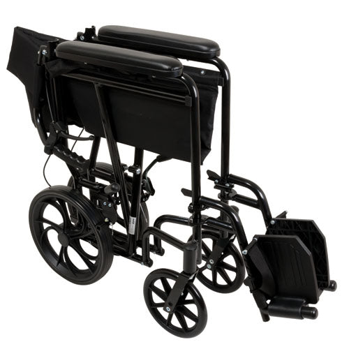 ProBasics Aluminum Transport Chair  12  Wheels - Precision Lab Works