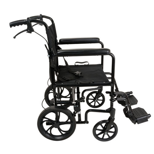 ProBasics Aluminum Transport Chair  12  Wheels - Precision Lab Works
