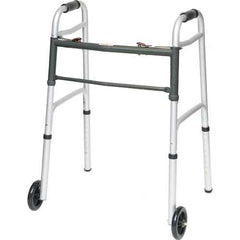 ProBasics Adult Folding Walker w/ 5" Wheels – Lightweight Aluminum, 300 lb Cs/4