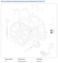 Wheelchair Fork Bearing only - Precision Lab Works