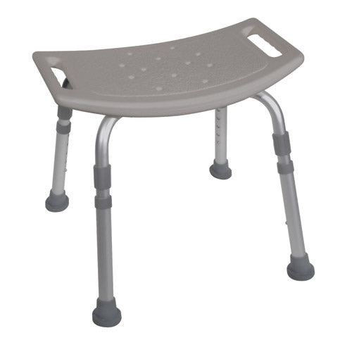 Shower Safety Bench W/O Back Tool-Free Assembly  Grey - Precision Lab Works
